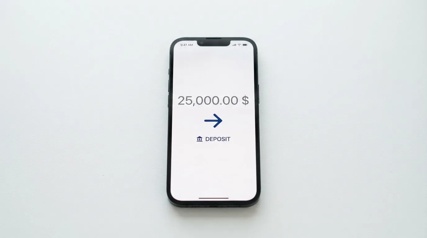 Телефон с экраном перевода стейблкоина