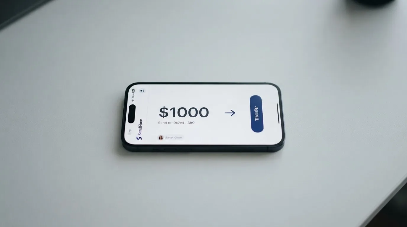 Телефон с экраном перевода стейблкоина
